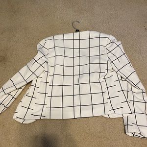 Black and white blazer